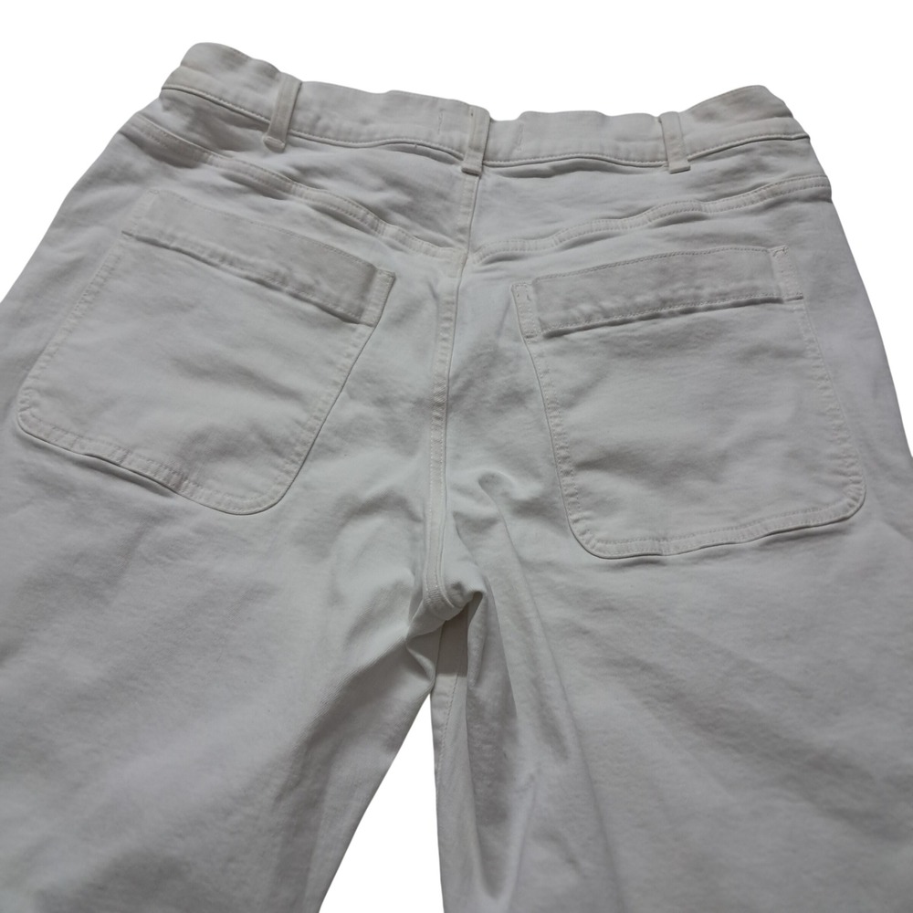 Madewell The Perfect Vintage Wide Leg Jeans Women's 32 Petite White High Rise - Picture 10 of 11